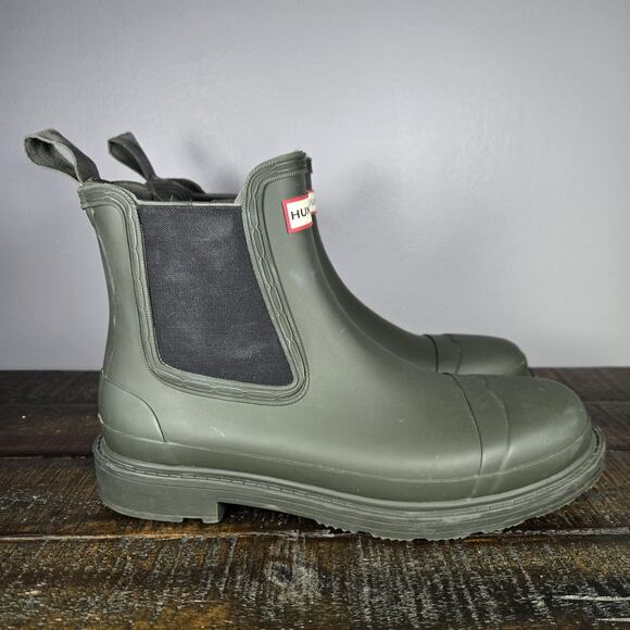 Hunter Shoes - Hunter Commando Chelsea Womens Size 8 Rain Boots Original Waterproof Green
